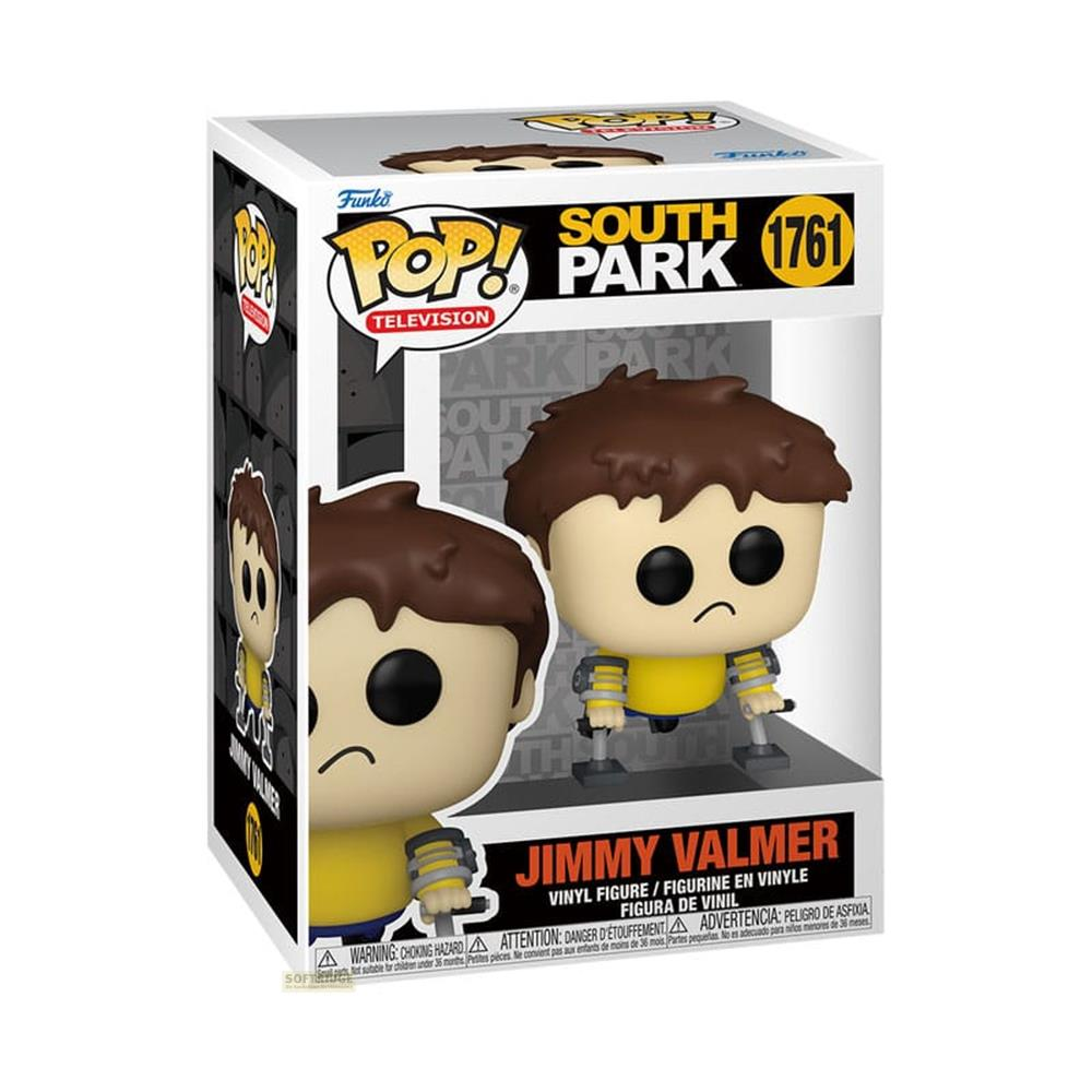 Funko Pop! South Park Vinyl Figur von Jimmy Valmer mit Krücken.