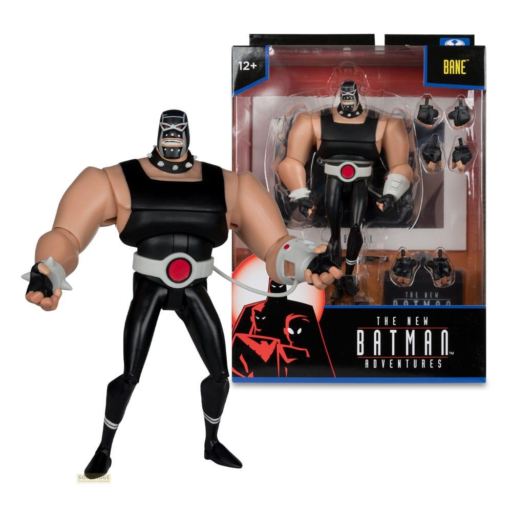 Figurine de Bane à côté de son emballage. "The New Batman Adventures"