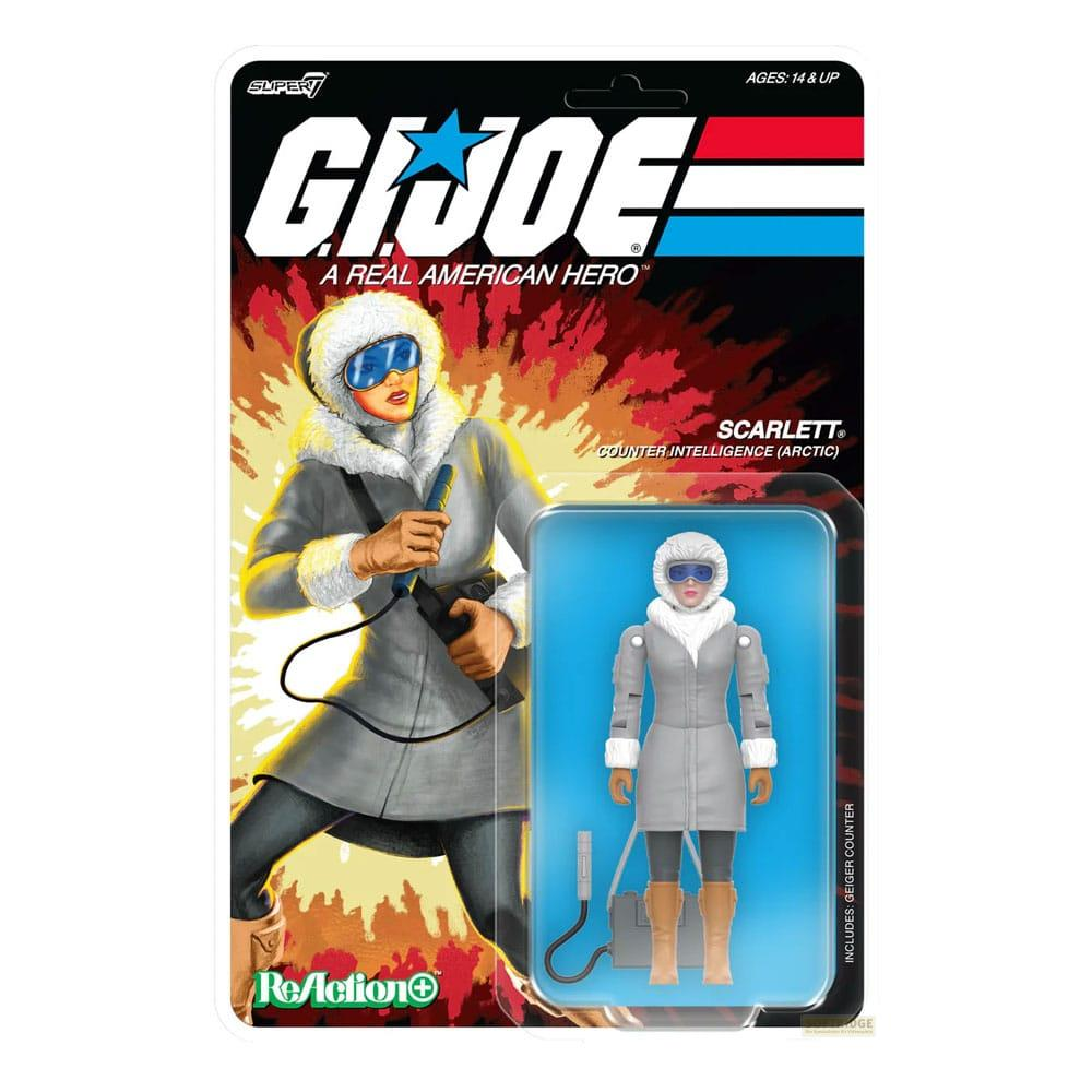 Action figure G.I. Joe Scarlett artica con contatore Geiger.