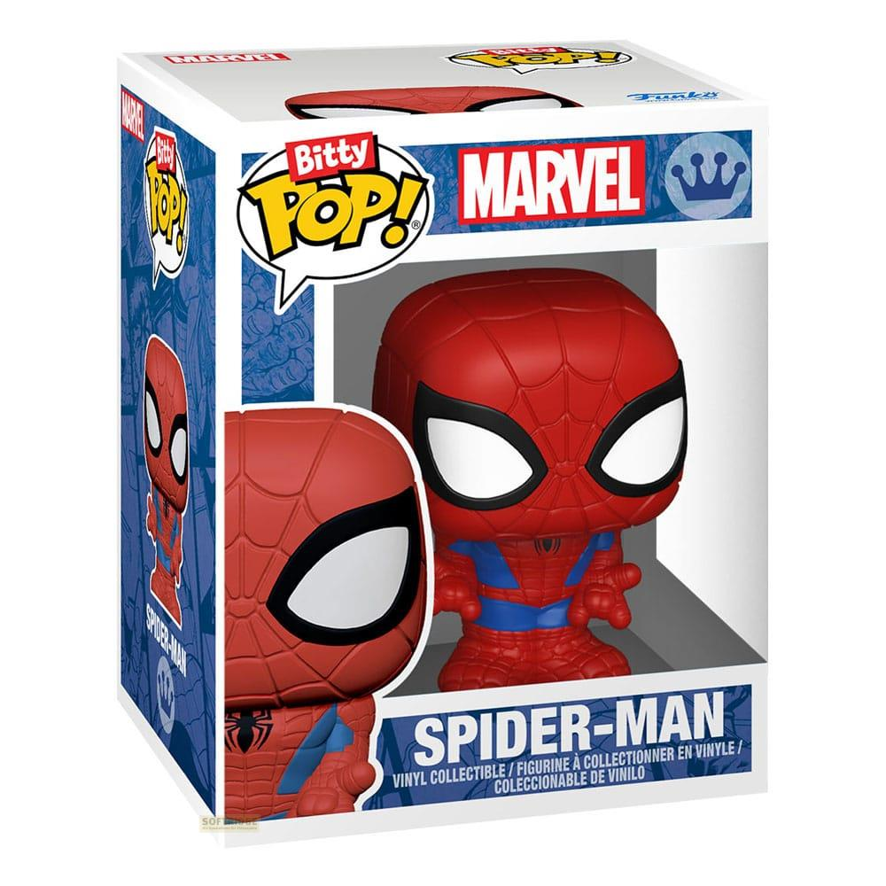 ACTION FIGURE FUNKO 85704PDQ Bitty POP Marvel Spider-Man Parker Split Series 4 4 pezzi 2,3 cm