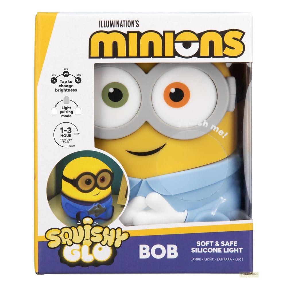 Silikonowa lampka Minion Bob w pudełku z instrukcją.