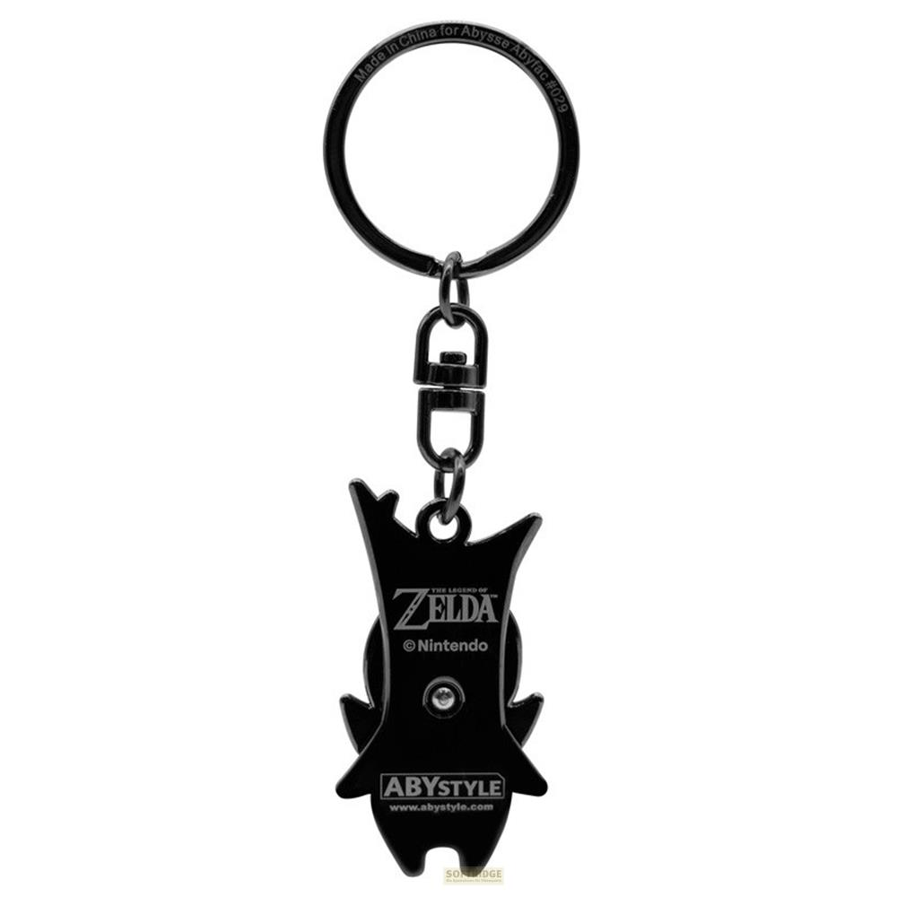 Un porte-clés Zelda avec logo et anneau.