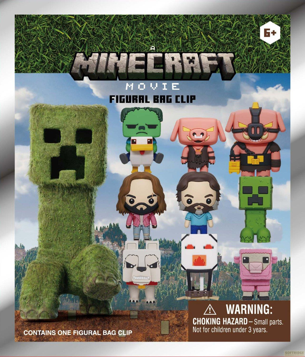 Minecraft Movie Figuren Bag Clips: Creeper, Zombies, Schweine, Wolf, Schaf.