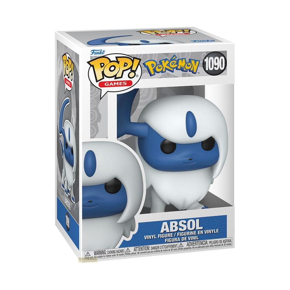 Figura Funko Pop de vinilo de Absol, Pokémon 1090, en su embalaje original.