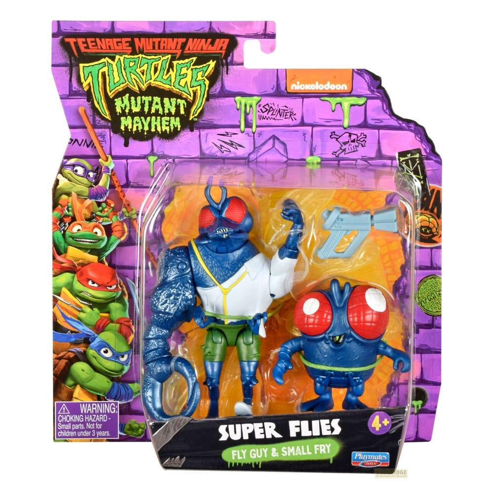 Giocattoli Teenage Mutant Ninja Turtles Mutant Mayhem. Due figure di mosca con accessori in confezione.