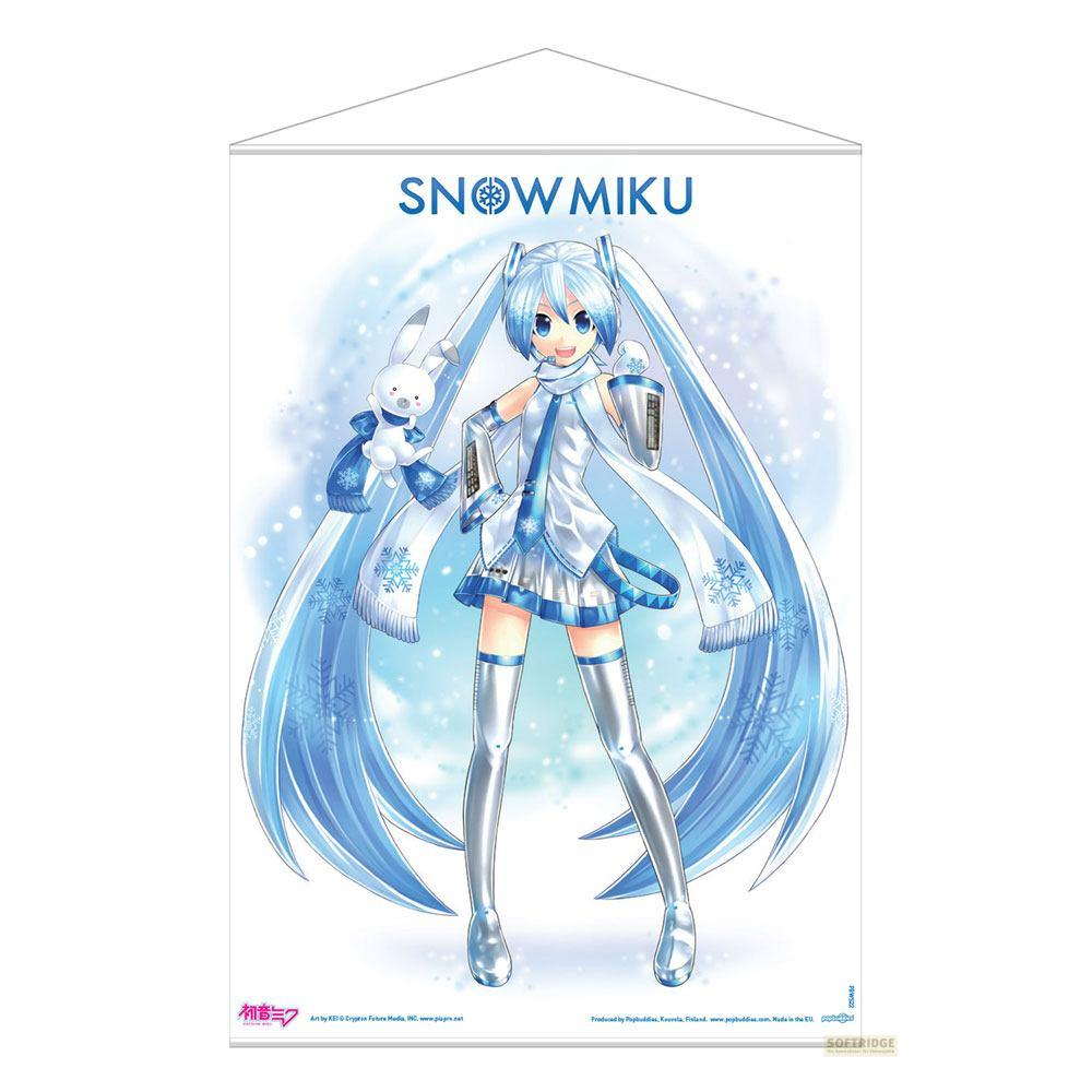 Ein Anime-Charakter in einem weißen Kleid mit blauen Akzenten und langen blauen Haaren.