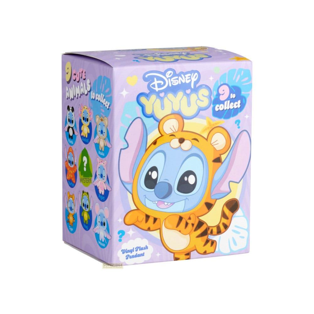 Caja de colgante de peluche de vinilo Disney Yuyu con Stitch en disfraz de tigre.