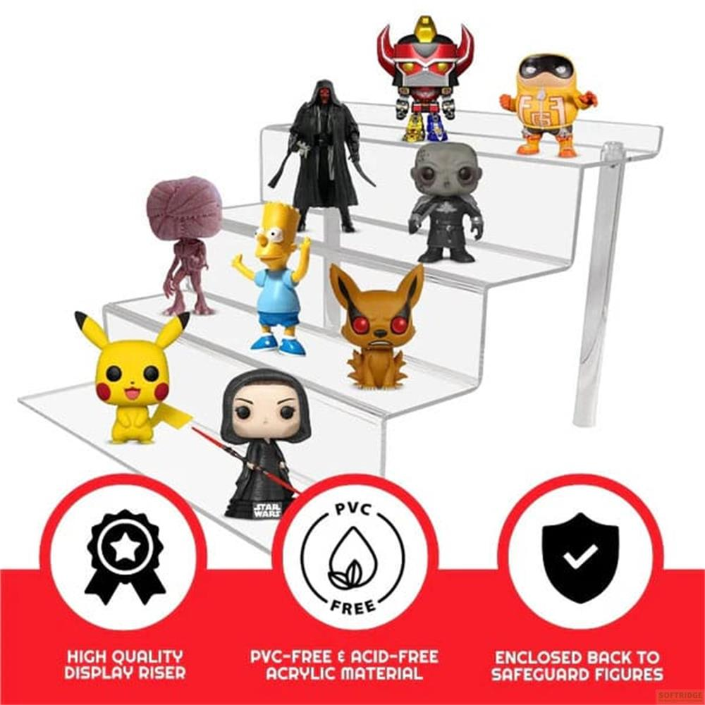 Klare Stufen mit Figuren: Pikachu, Bart Simpson, Darth Vader, und mehr.