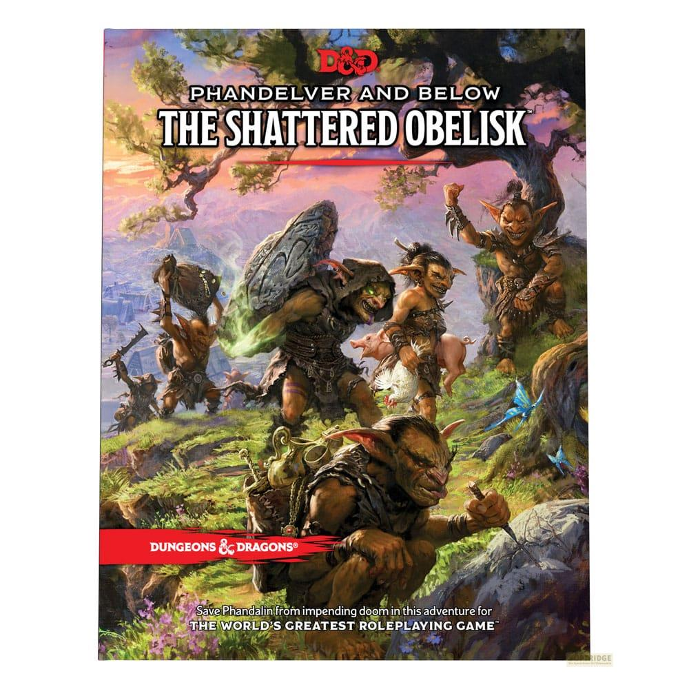 Guerriers gobelins avec armes et un cochon sur terrain rocheux. Couverture du jeu.