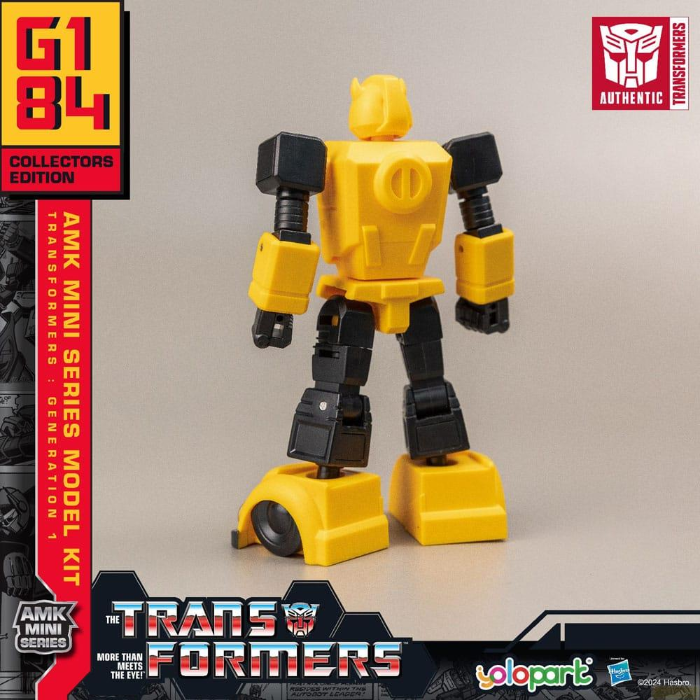 Gelber und schwarzer Transformer-Spielzeugroboter, Modellbausatz.