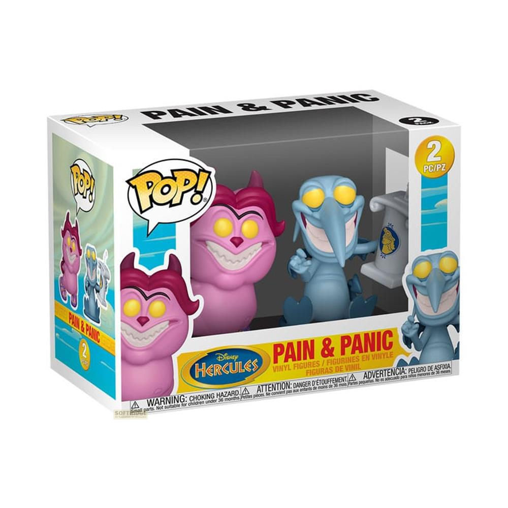Figurines Pop! en vinyle Pain et Panique de Hercule de Disney en boîte.