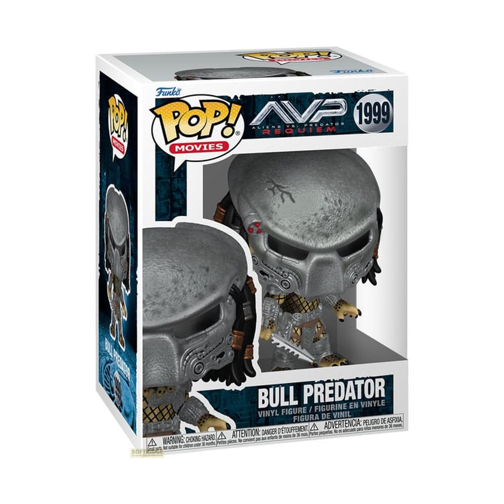 Figura Funko Pop! del Bull Predator en su caja de Aliens vs. Predator.