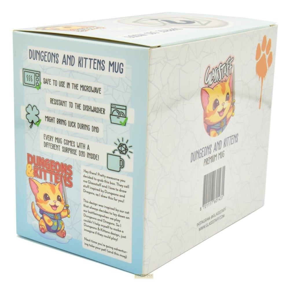 Caja para taza Dungeons & Kittens, apta para microondas y lavavajillas.