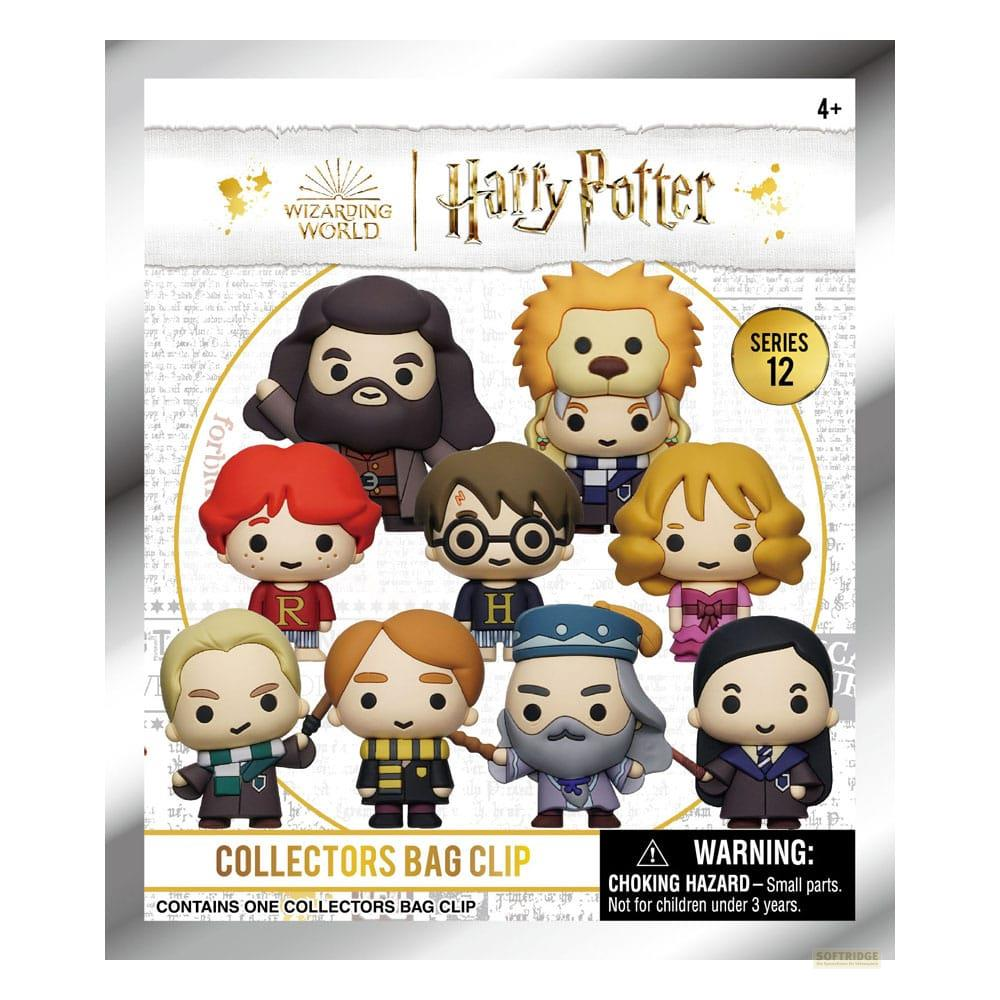 Clips de bolsa Harry Potter serie 12: Hagrid, Flitwick, Harry, McGonagall, Ron, Dumbledore, Malfoy, Hermione.