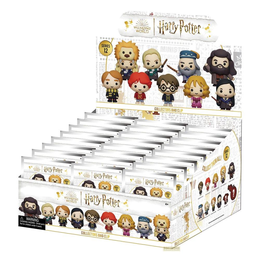 Exhibidor de bolsas ciegas de Harry Potter Serie 12 con figuras de personajes como Hagrid y Harry.
