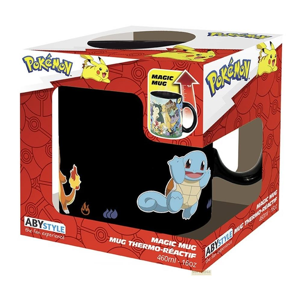Embalaje de taza mágica Pokémon con Squirtle y Pikachu.