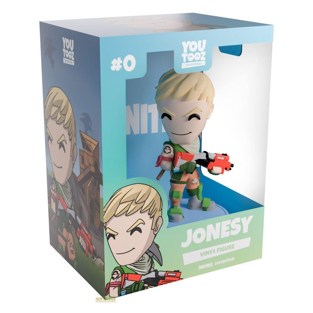 Fortnite Jonesy Vinyl Figur in You Tooz Verpackung mit Waffen.