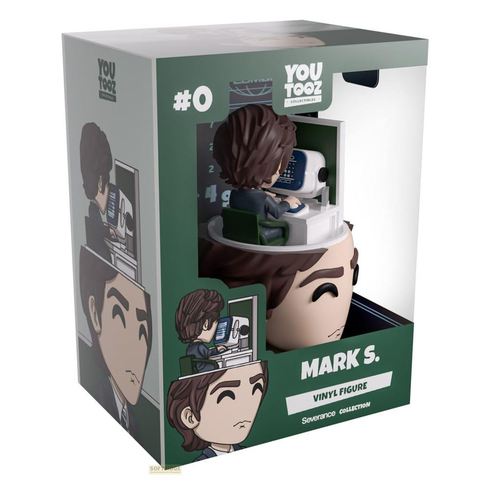 Mark S. Vinyl Figur von YouTooz mit einem Mann am Computer im Kopf.