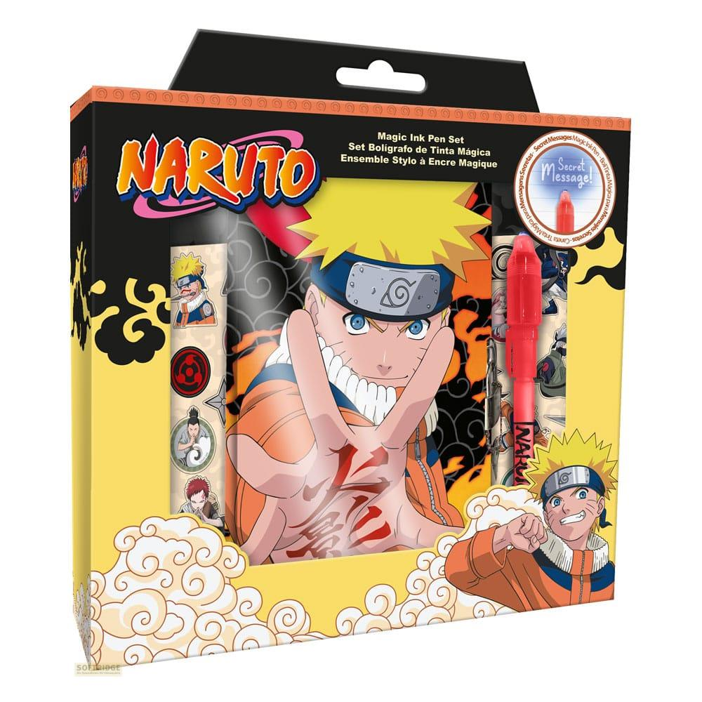 Naruto-Set mit magischem Stift und geheimen Nachrichten.
