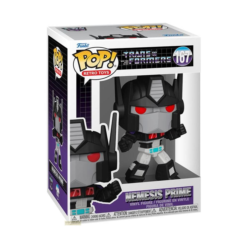 Funko Pop! Nemesis Prime Figur in Box. Schwarz, grau, rot. Transformatoren.