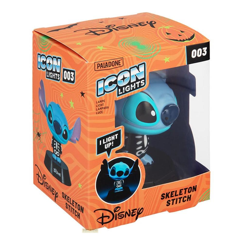 Szkieletowa figurka Stitch w opakowaniu Disneya z napisem "Icon Lights".