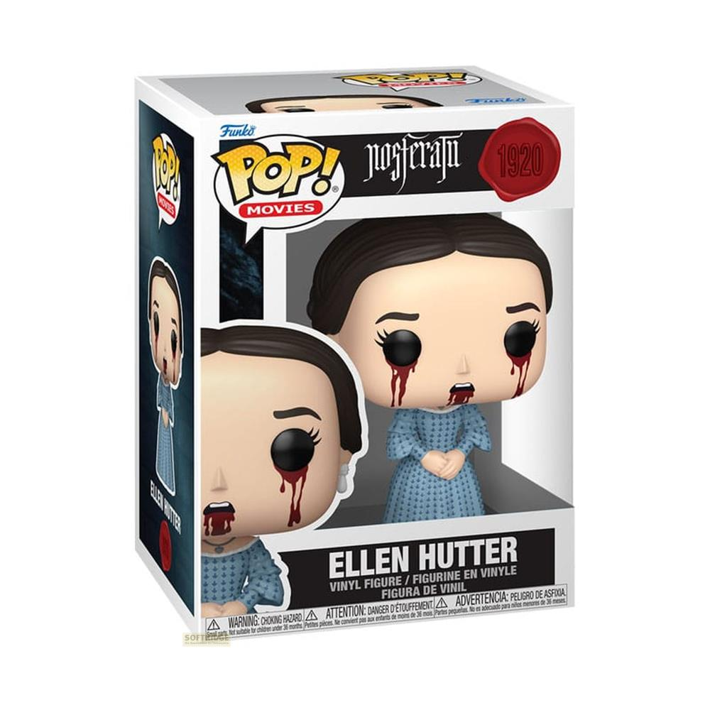 Figura Funko Pop! Ellen Hutter de Nosferatu, con vestido azul y ojos sangrientos.