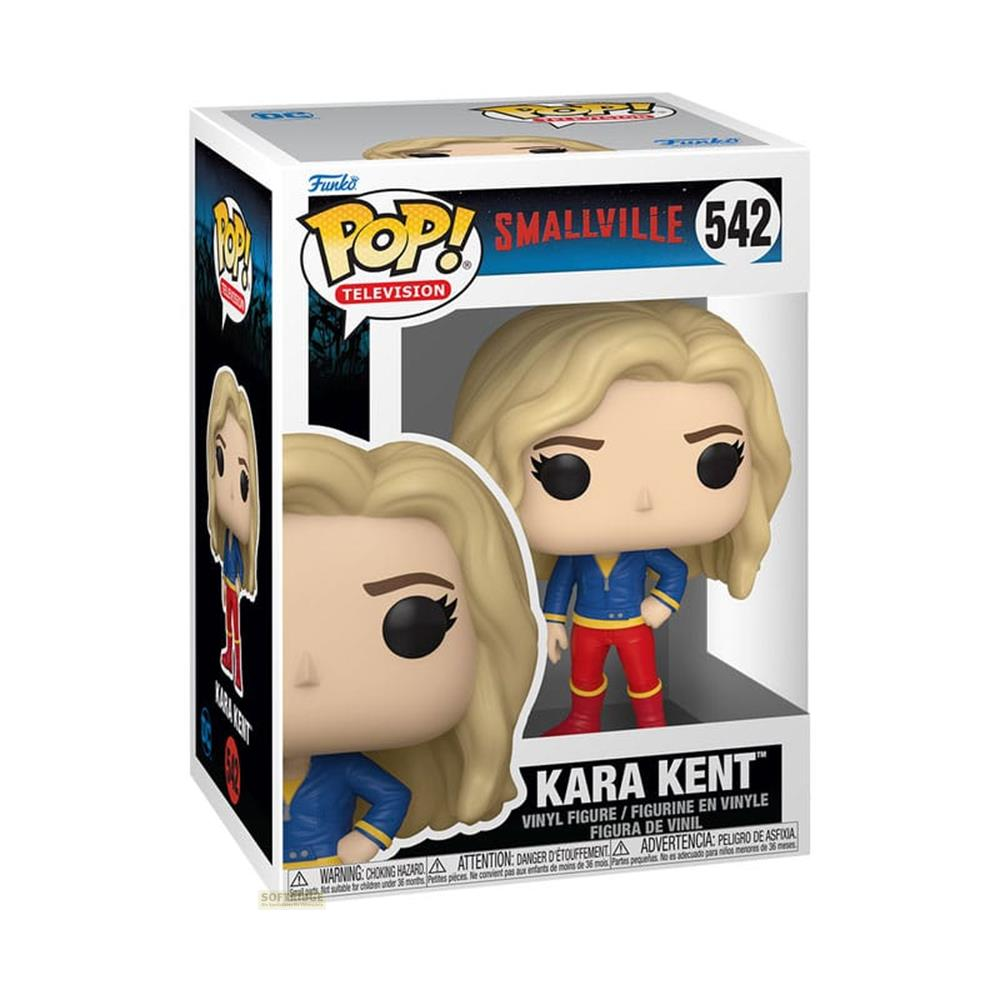 Funko Pop! Kara Kent Vinylfigur aus Smallville, trägt blaue Jacke und rote Hose.