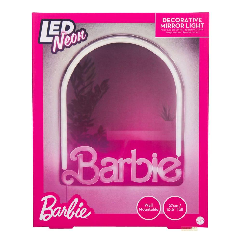 Barbie Neon Spiegel-Dekolicht mit LED-Beleuchtung, 27cm hoch.