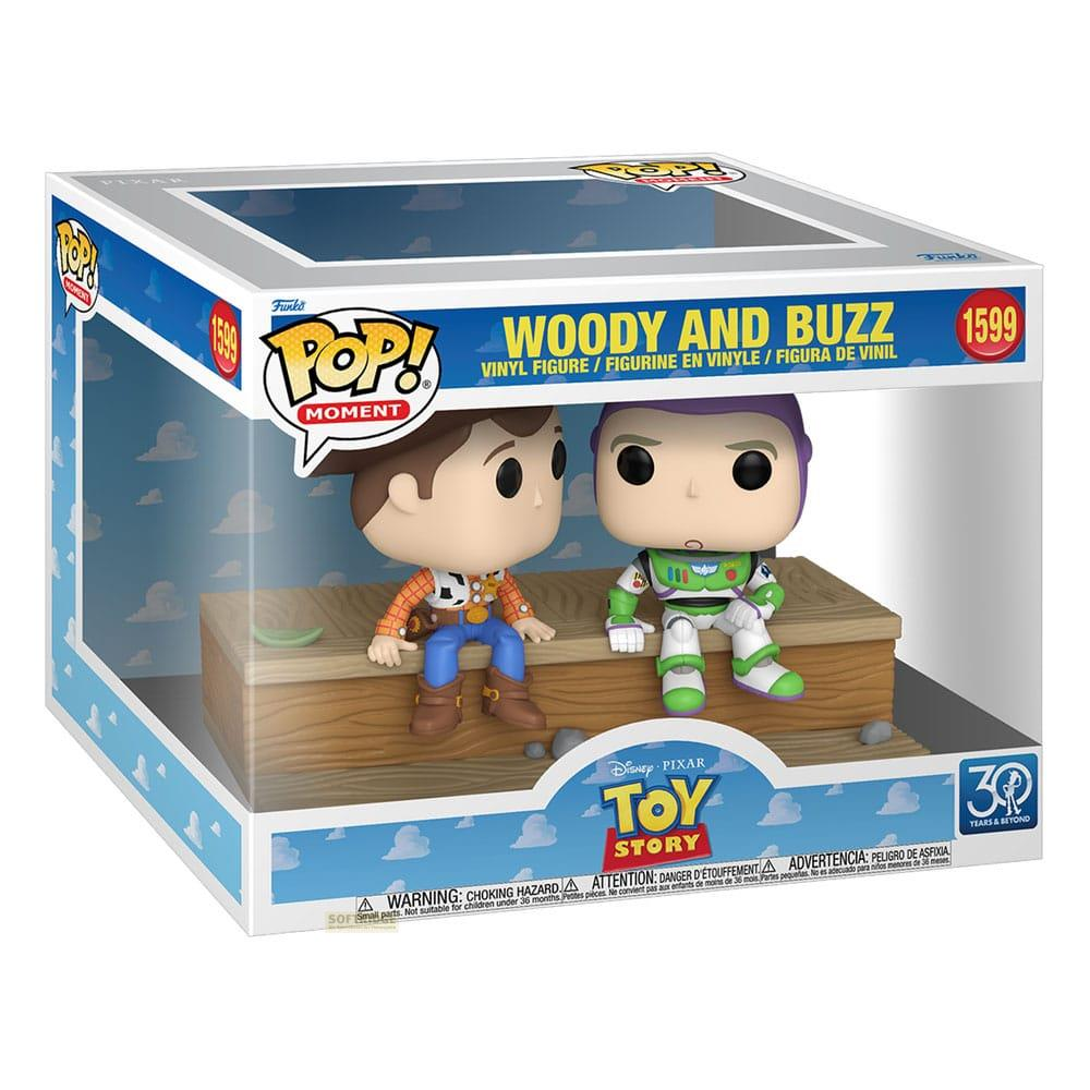 Figuras Funko Pop! Woody y Buzz en caja, Toy Story.