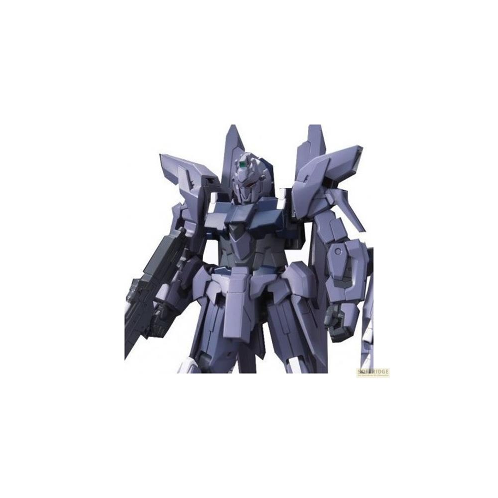 Un modèle gris de robot tenant un fusil dans sa main gauche.