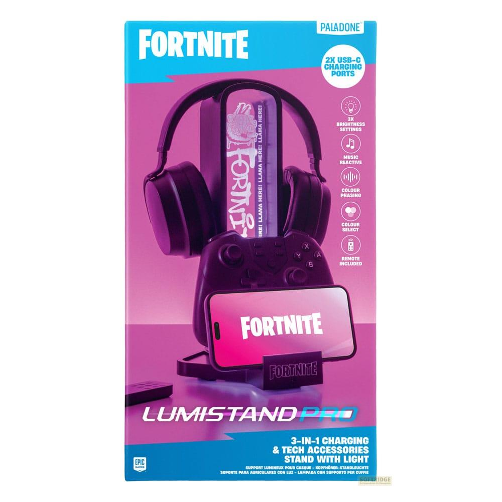 Fortnite Kopfhörerhalterung mit Ladefunktion und Licht.