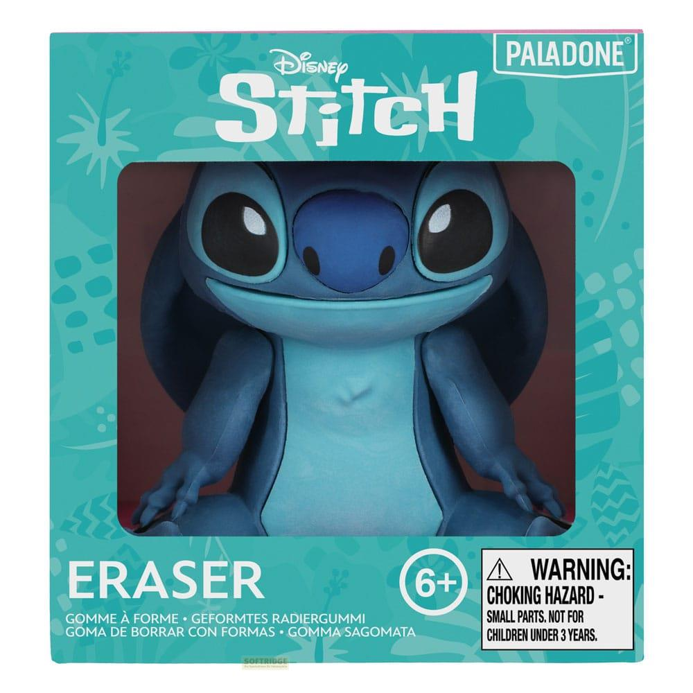 Stitch-Radiergummi-Verpackung mit einer Abbildung von Stitch im Fenster.
