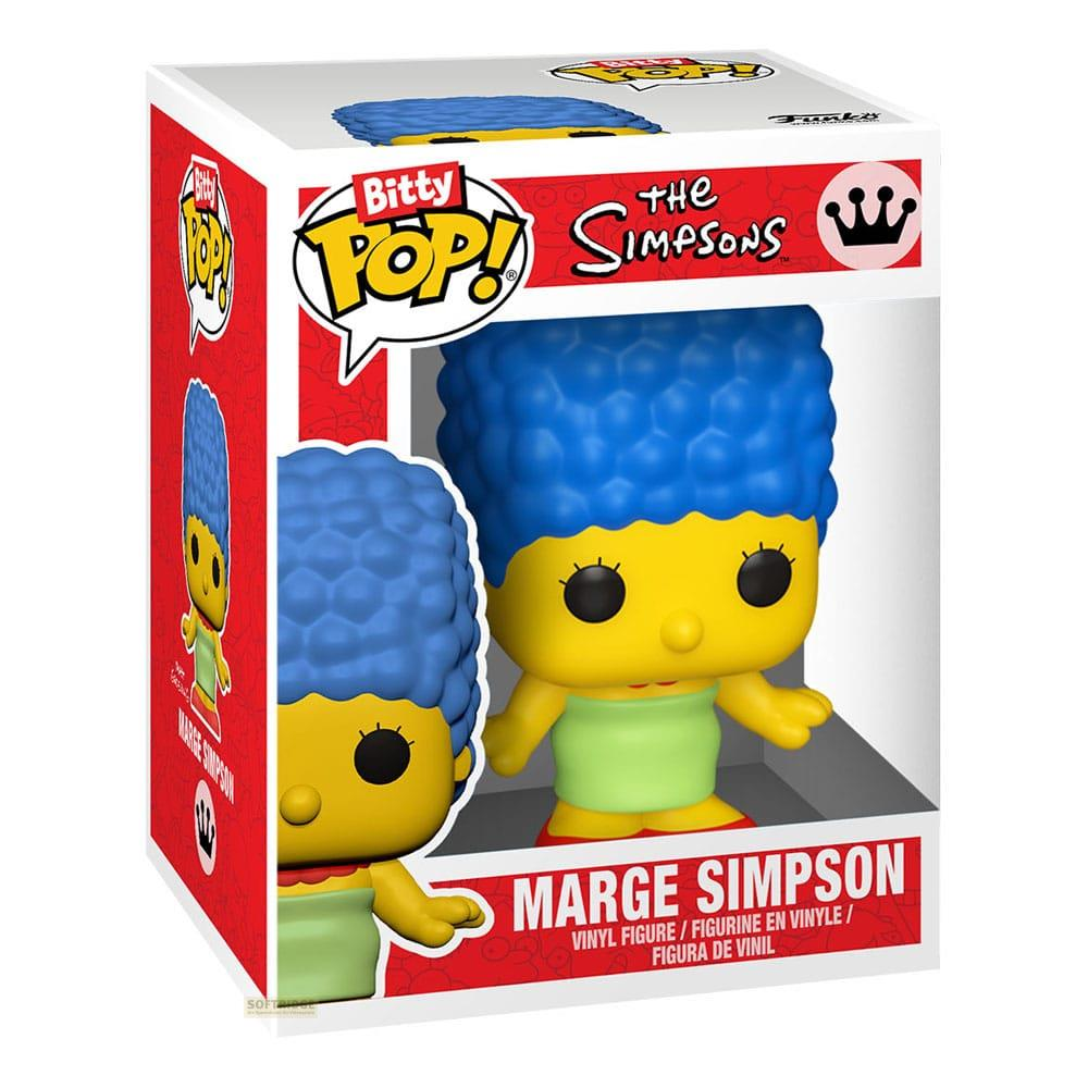 Figura de vinilo Funko Pop Marge Simpson en caja. Pelo azul, cara amarilla, vestido verde.