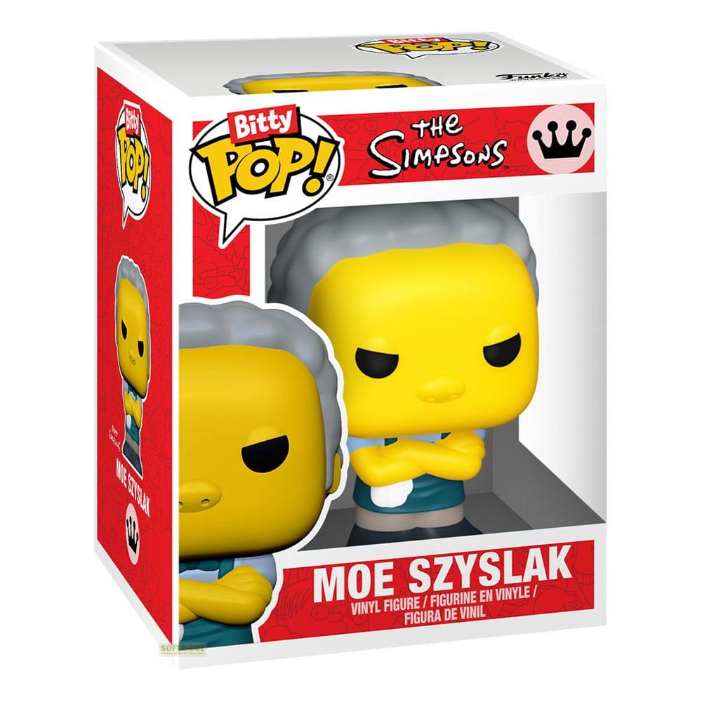Una figura de vinilo Funko Pop! de Moe Szyslak de Los Simpson en su caja.