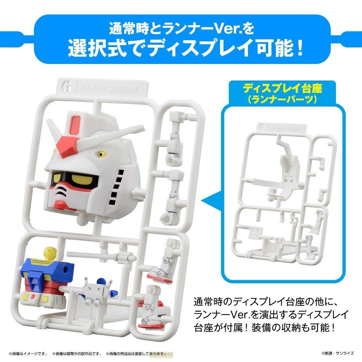 Ein weißes Gundam-Modellbausatz-Teil mit roten und gelben Akzenten.