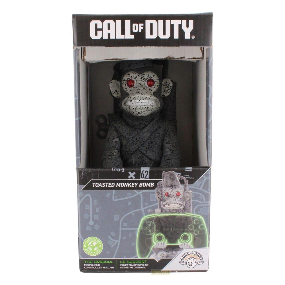 Figura Call of Duty Toasted Monkey Bomb en caja, con soporte para mando.