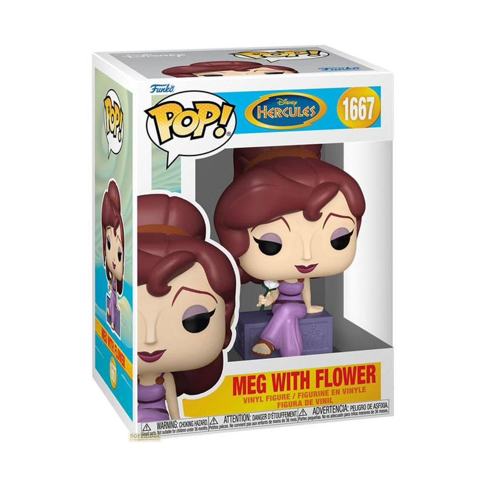 Figura de vinilo Funko Pop! de Meg de Hércules de Disney sosteniendo una flor.