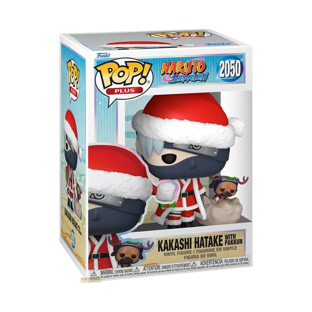 Figura Funko Pop! de vinilo de Kakashi Hatake con Pakkun, con trajes de Santa.