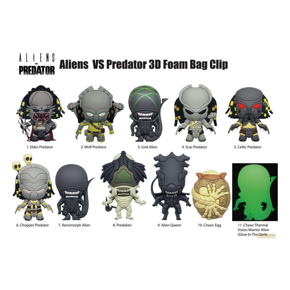 11 fermagli 3D in schiuma Aliens vs. Predator.