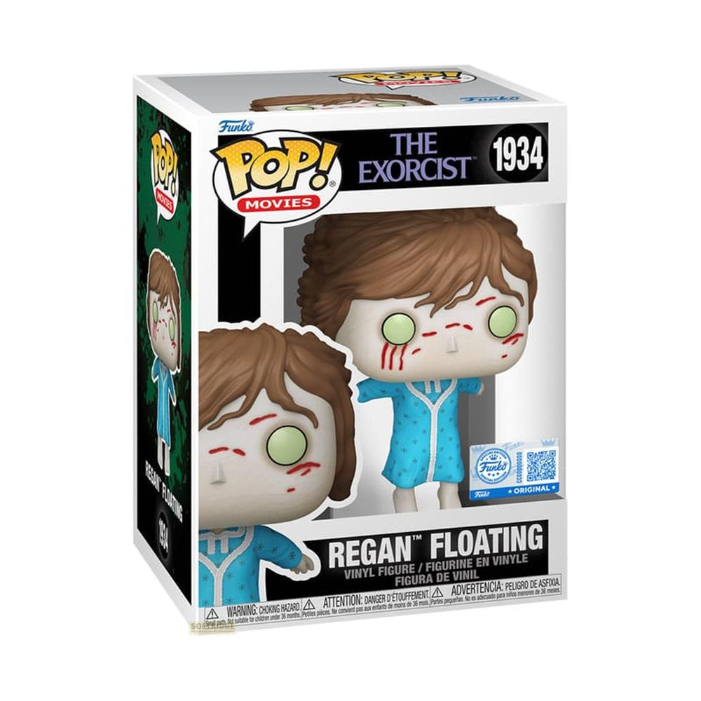 Figura Funko Pop! Regan Flotante de El Exorcista con vestido azul.