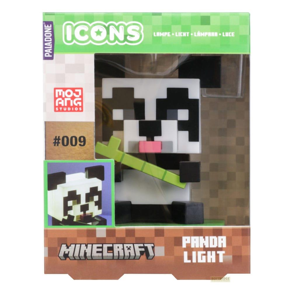 Minecraft Panda Light w opakowaniu. Pikselowy panda trzymający bambus. #009