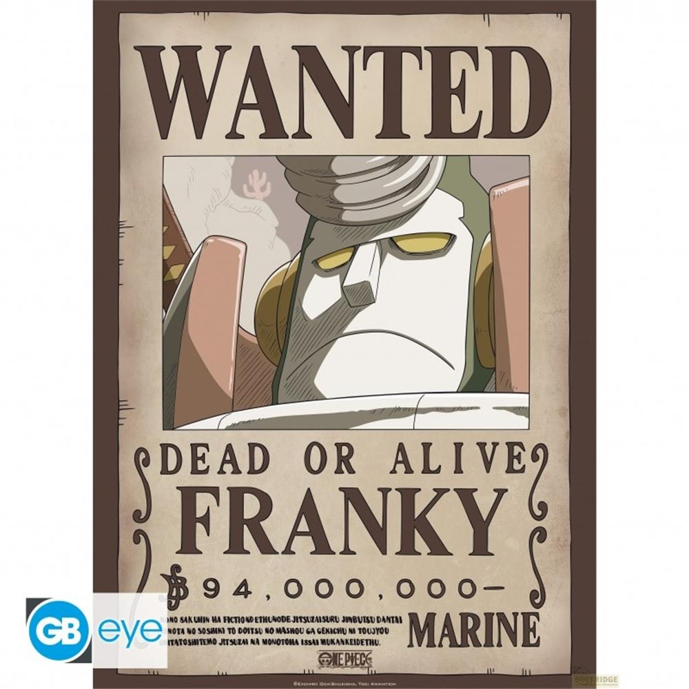Cartel de "Se busca" de Franky, con una recompensa de 94.000.000.