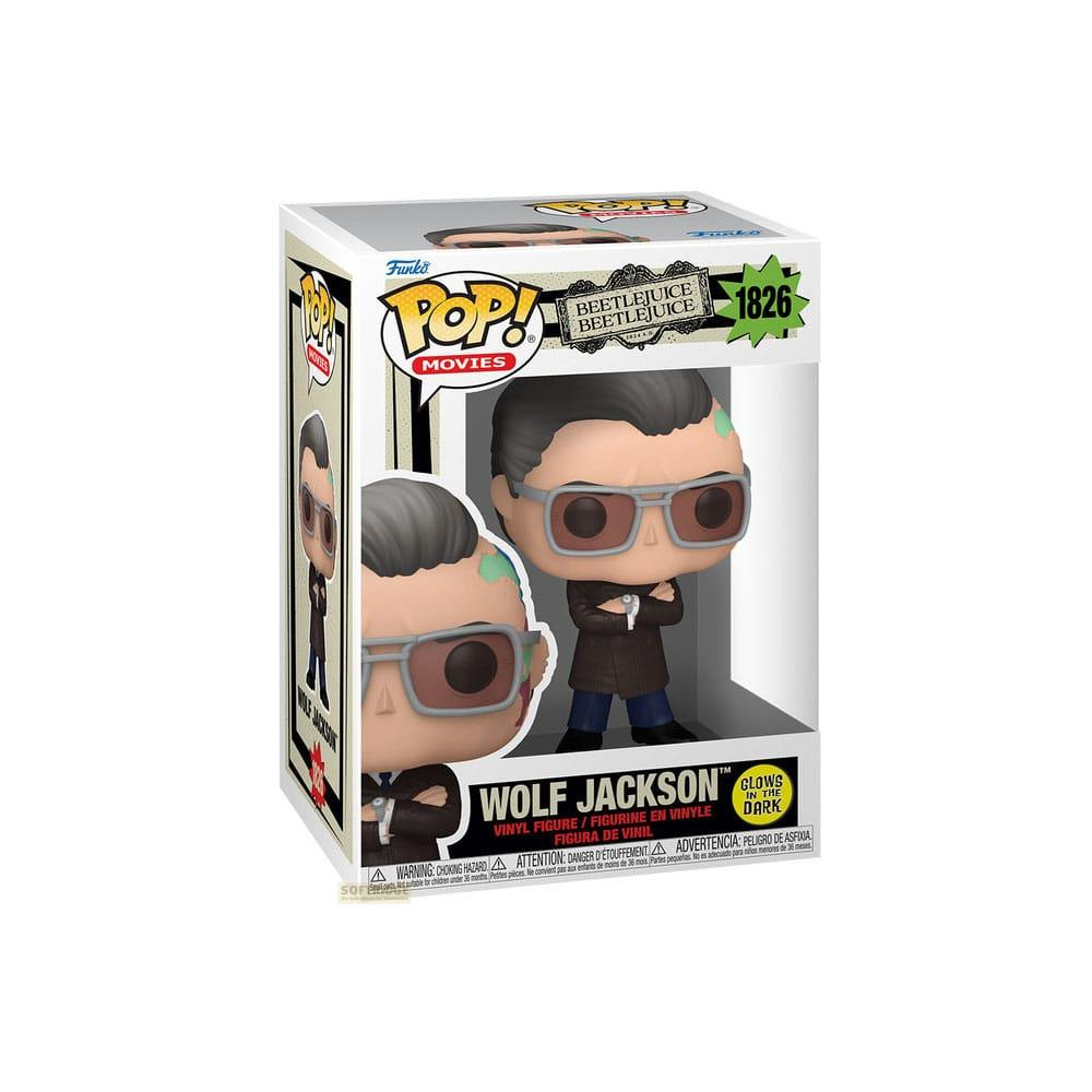 Funko Pop! Vinyl Figur von Wolf Jackson aus Beetlejuice, leuchtet im Dunkeln.
