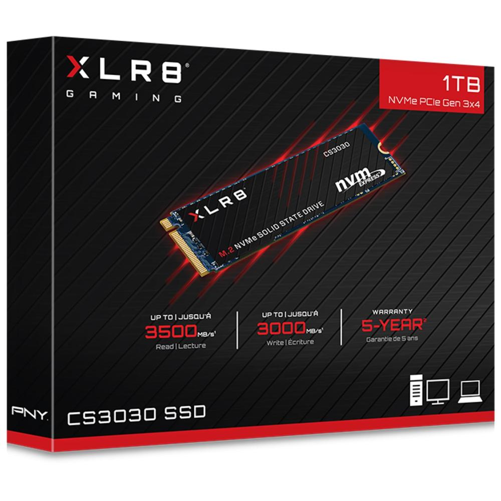 Scatola SSD M.2 NVMe XLR8 Gaming: 1TB, 3500MB/s Lettura, 3000MB/s Scrittura, 5 anni garanzia.