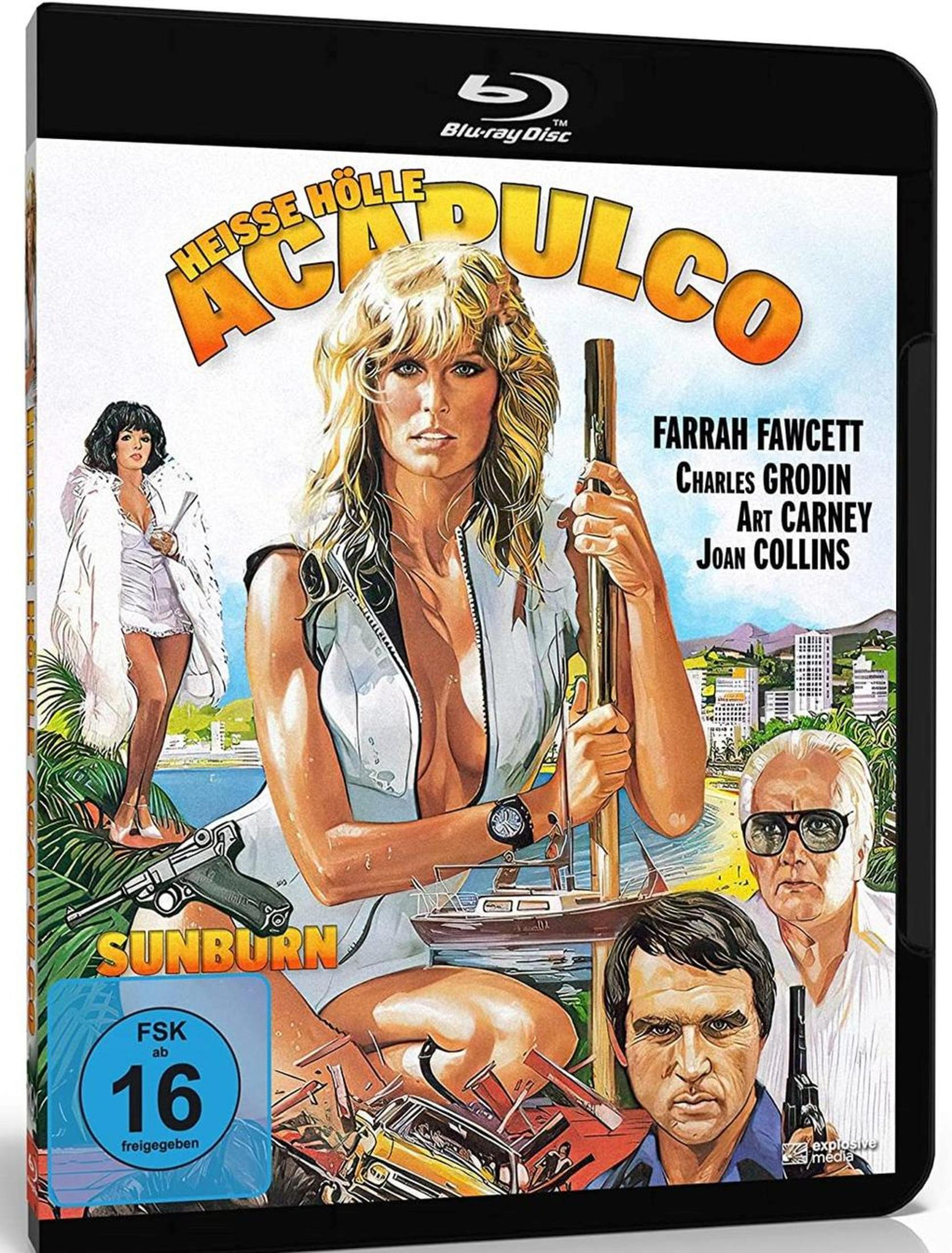 Copertina Blu-ray: Heisse Hölle Acapulco con Farrah Fawcett, Grodin, Carney, Collins.