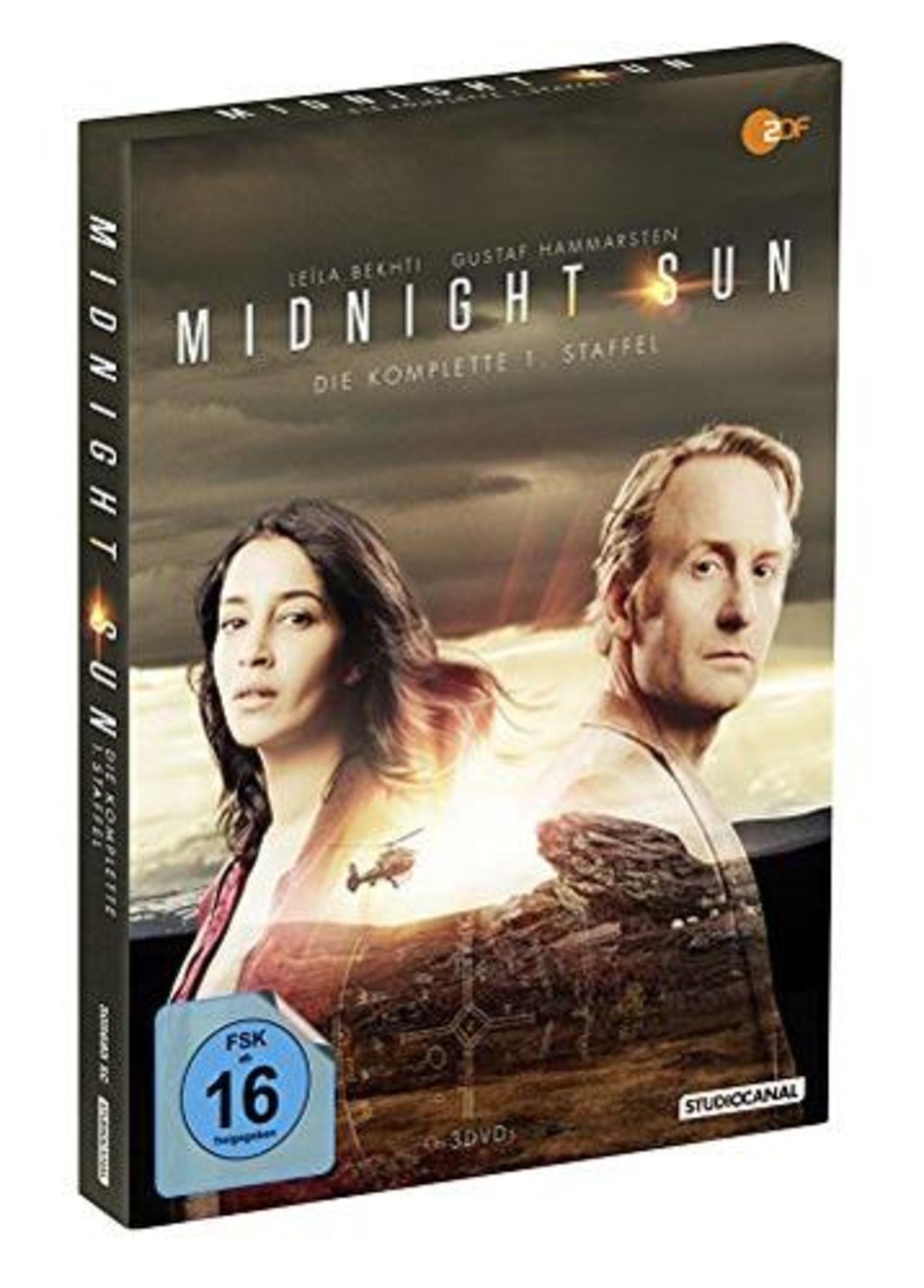 Copertina DVD di Midnight Sun con Leila Bekhti e Gustaf Hammarsten.