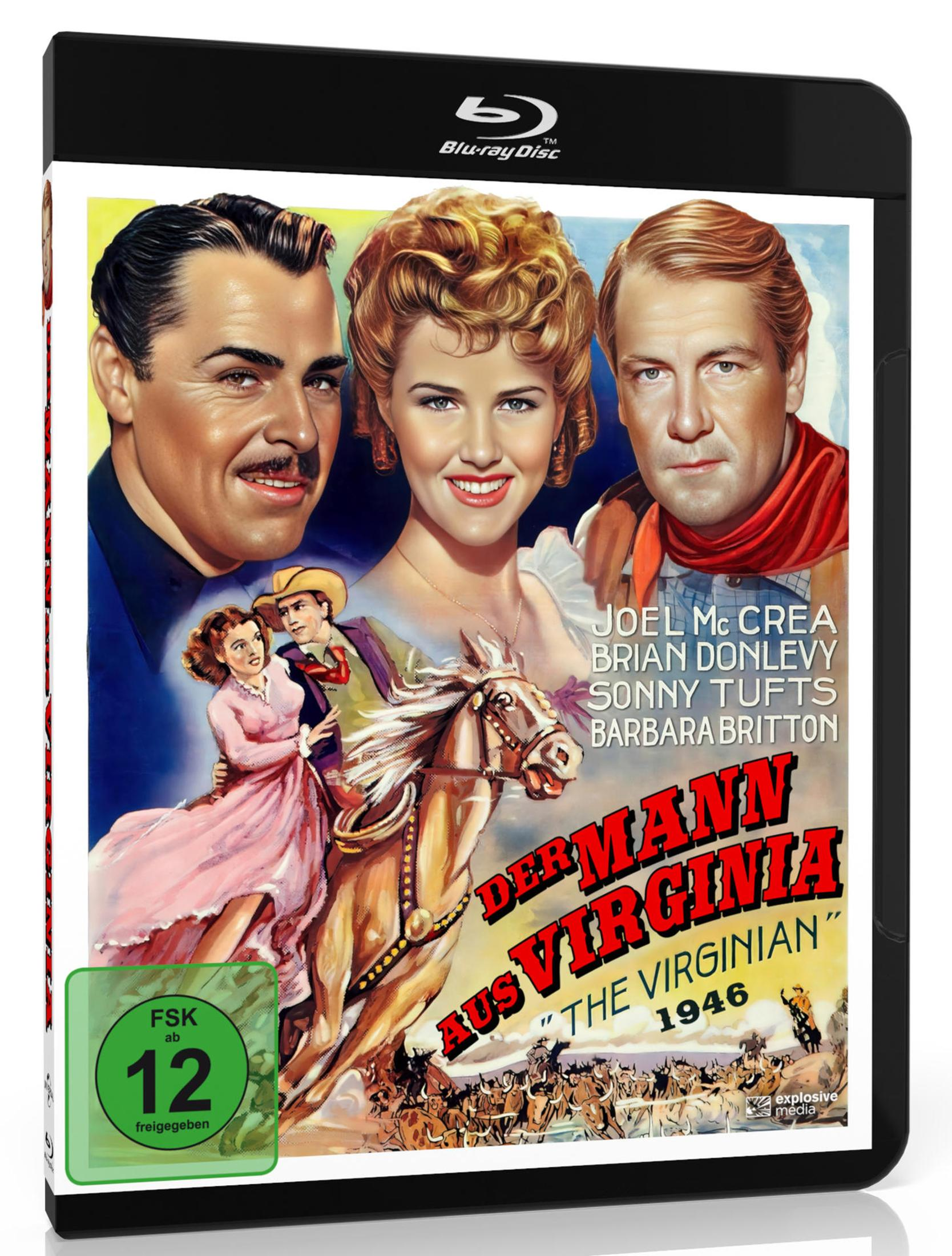 Poster del film Il Virginiano: uomini, donna, cavallo, mandria.