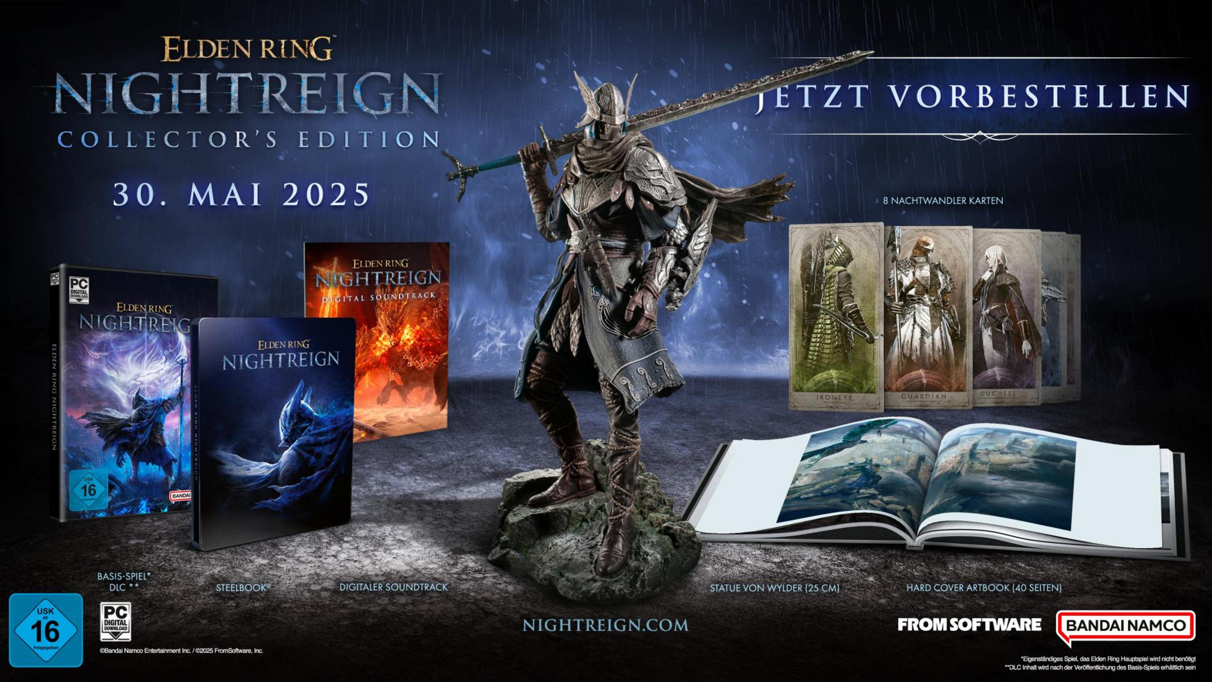 Elden Ring Collector's Edition mit Statue, Artbook, Steelbook und mehr.