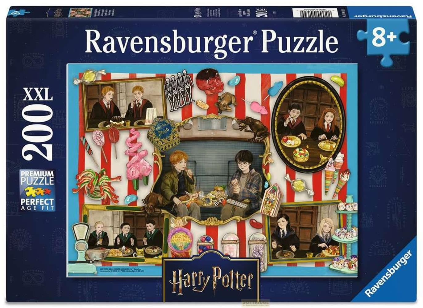 Puzzle di Harry Potter: scene con personaggi, dolci e oggetti magici.