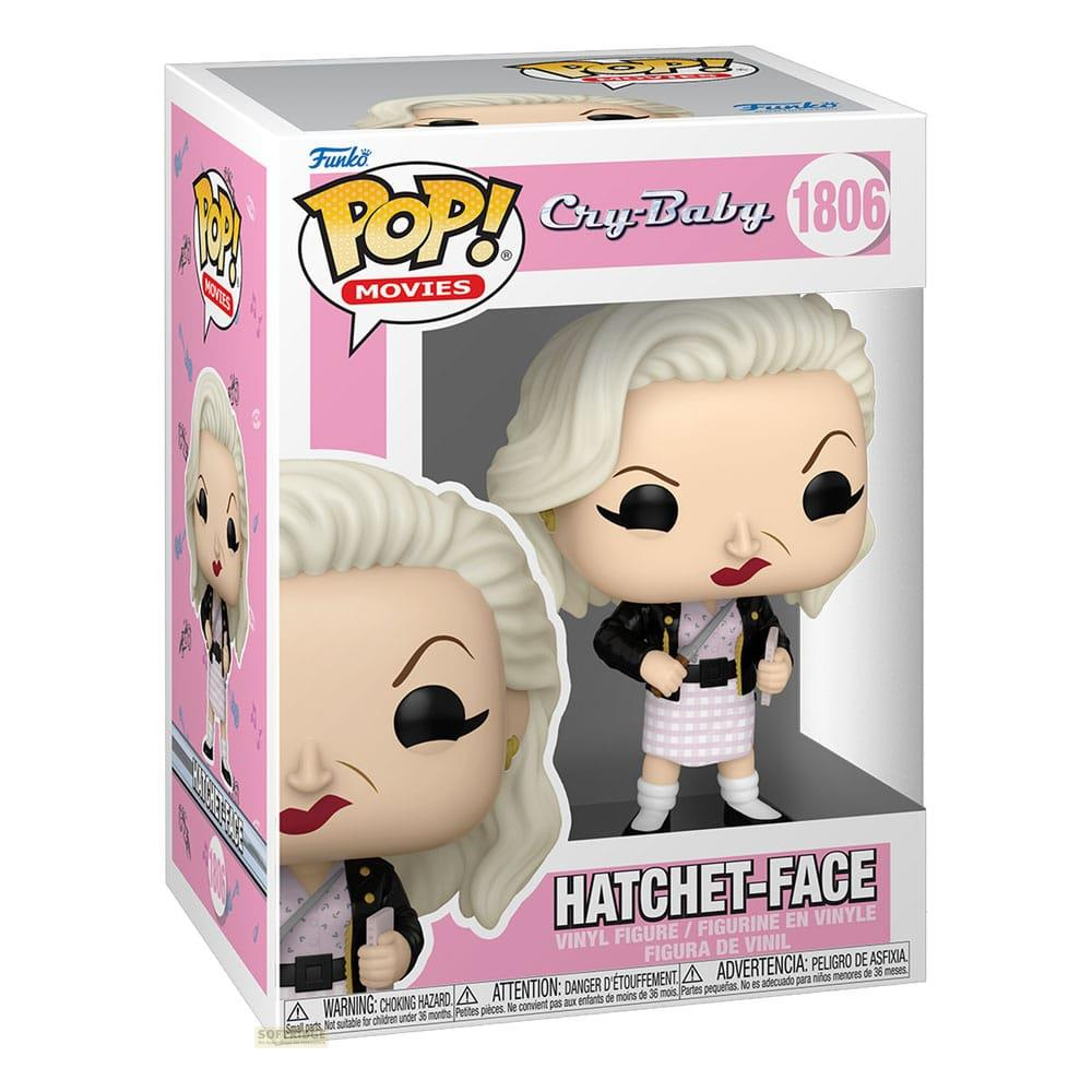 Figura Funko Pop! de Hatchet-Face de Cry-Baby, con pelo rubio y falda rosa.